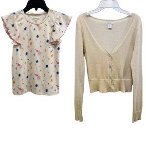 Girls 2-Piece Outfit Bundle Size 8 Tucker + Tate Star Tee Nordstrom Cardigan